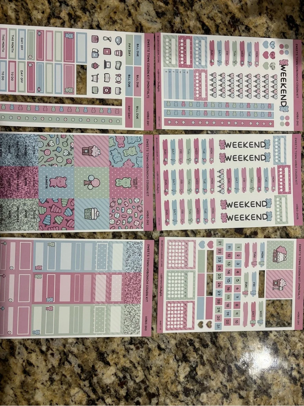Hubman and Chubgirl Sweets Town Cousin Kit – 6 Sticker Sheets 🍭💖
